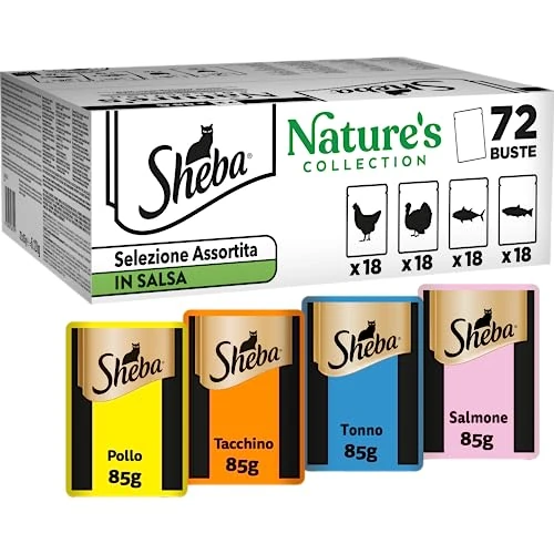Limited-time offer: SHEBA Natures Collection Cat Pouches Mixed Selection in Gravy 72x85g pack from 34.20 £ to 34.20 £ (save 0.00%)