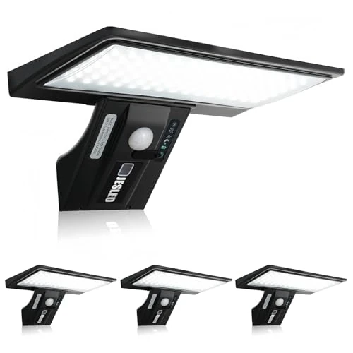 Oferta limitada: JESLED 4 Pack - 90 LED Luz Solar Exterior, Focos Solares con Sensor de Movimiento, IP65 Impermeable, 4 Modos Inteligentes para Jardín, Patio, Camino, Escalera de 79.99 EUR a 60.79 EUR (ahorro 24%)