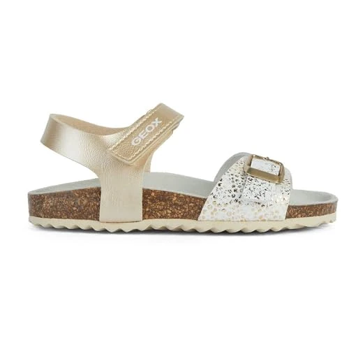 Geox Mädchen J Adriel Girl C Sandal, C2204 Platinum White, 29 EU