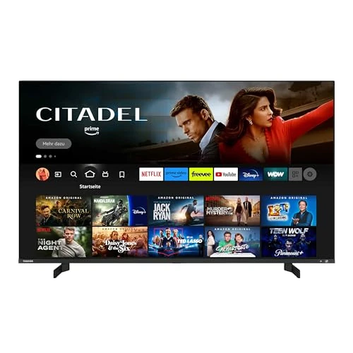 Offerta a tempo: Toshiba 55QF5D63DA QLED 4K Smart Fire TV, TRU Picture, Ultra HD, HDR10, Disney+, Prime, Netflix, Dolby Vision, Dolby Atmos, Sound by Onkyo, Alexa, HDMI 2.1, Bluetooth, Airplay - 0% da 376.64 € a 376.64 €