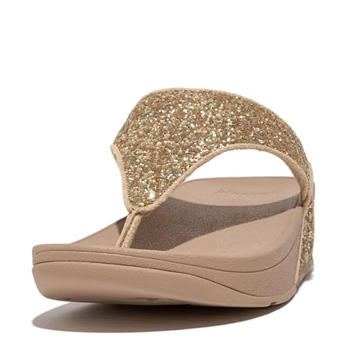 Offerta a tempo: Fitflop Lulu Glitter Toe-Thongs, Sandali a Punta Aperta Donna, Beige Latte, 38 EU - 0.00% da 55.99 € a 55.99 €