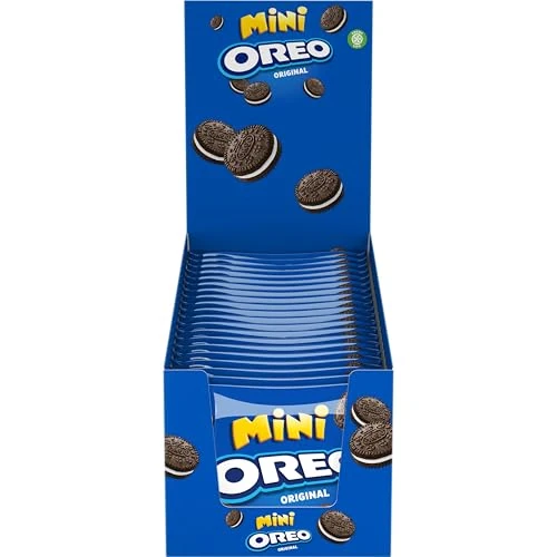 Offerta a tempo: Oreo Original Mini, Piccoli Biscotti al Cacao Ripieni di Crema al Gusto Vaniglia, 20 monoporzioni da 40 g - 30% da 18.00 € a 12.56 €
