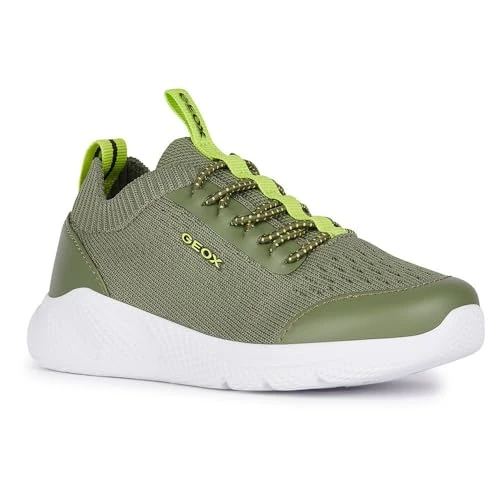 Geox J SPRINTYE Boy A Sneakers, wojskowe/limonkowe, 29 EU, Military Lime, 29 EU