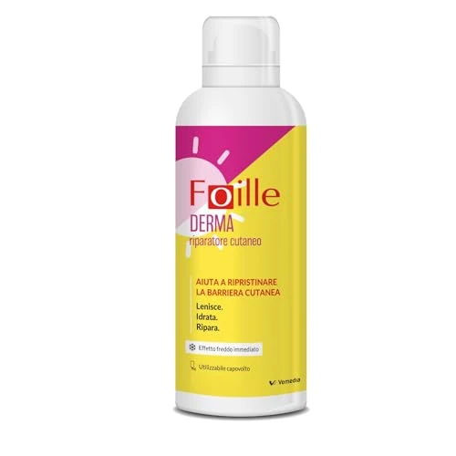 Offerta a tempo: Foille Derma Spray Doposole Lenitivo con Aloe Vera, Pantenolo e Acido Ialuronico, Idratante e Rinfrescante per Pelle Scottata o Arrossata, Formula Senza Alcool, Assorbimento Rapido, 150 ml - 5% da 5.99 € a 5.68 €