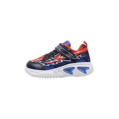 Geox J Assister Boy B Sneakers, granatowe/pomarańczowe, 24 EU, granatowy/pomara?czowy (Navy/Orange), 24 EU