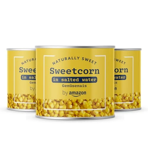 Offerta a tempo: by Amazon Sweet Corn, 3x160g (Net weight - 160g, drained weight - 140g) - 0.00% da 1.86 € a 1.86 €