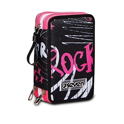 Oferta limitada: Seven Estuche Escolar 3 Compartimientos – STREETPAINT Girl, Negro - con Material Incluido: Lápices, Bolígrafos y Marcadores – Gran Capacidad para Niños, Niñas y Adolescentes de 36.01 € a 36.01 € (ahorro 0.00%)
