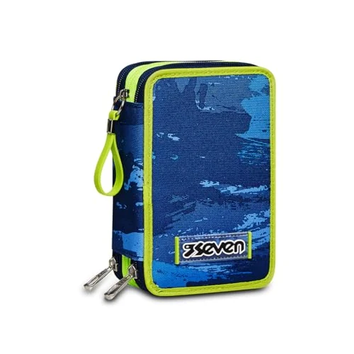 Oferta limitada: Seven Estuche Escolar 3 Compartimientos – Wet Color Boy, Indigo - con Material Incluido: Lápices, Bolígrafos y Marcadores – Gran Capacidad para Niños, Niñas y Adolescentes de 32.90 € a 32.90 € (ahorro 0.00%)