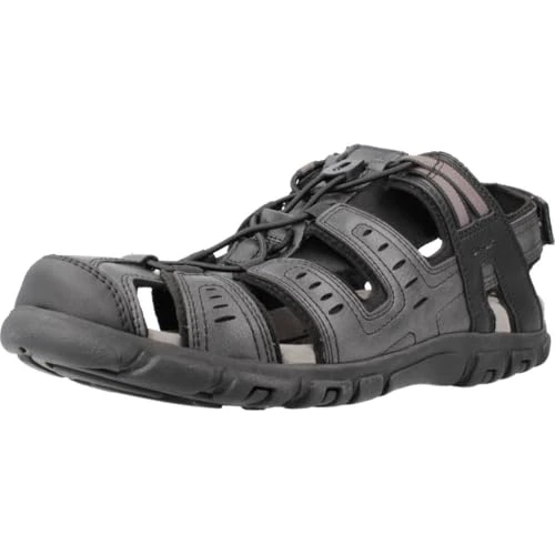 Offerta a tempo: Geox Uomo Sandal Strada Sportivi, Nero, 42 EU - 42% da 79.90 € a 46.19 €