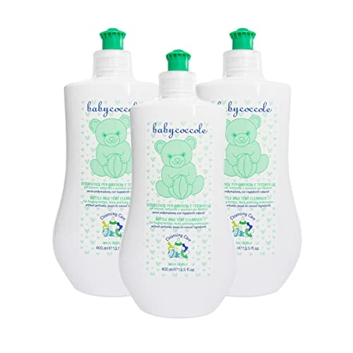 Offerta a tempo: Babycoccole KIT 3 Flaconi DETERGENTE BIBERON, CIUCCI, TETTARELLE, Detersivo con enzimi e attivi naturali, rimuove residui di latte, cibo e sanitizza - 3 X 400 ml - 0.00% da 15.99 € a 15.99 €