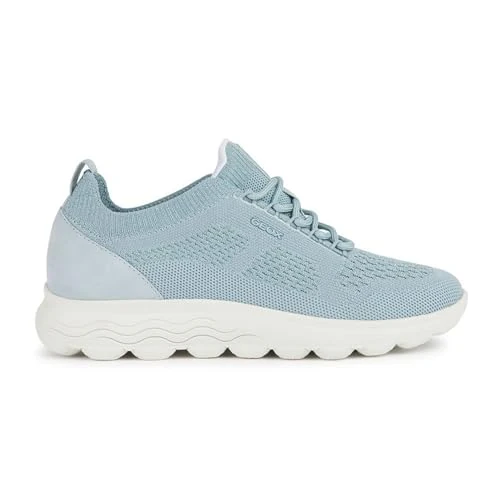 Geox Baskets décontractées Spherica pour Femme Bleu, Lt Sky Lt Blue, 36 EU