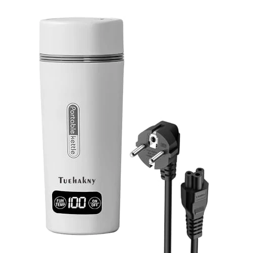 Limited offer: Electric Kettle, Travel Water Kettle Lcd Display 4 Adjustable Temperatures, 350ml Portable Electric Kettle 304 Stainless Steel Liner, 300W 220V Anti-Dry Fire and Warming Function from 61.00 EUR to 61.00 EUR (save 0%)