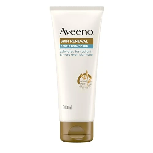 Offerta a tempo: Aveeno Skin Renewal Scrub Corpo Delicato, Scrub corpo esfoliante con Avena Prebiotica, PHA e Niacinamide, Trattamento esfoliante corpo per la pelle secca, ruvida e screpolata, 200 ml - 40% da 18.99 € a 11.47 €