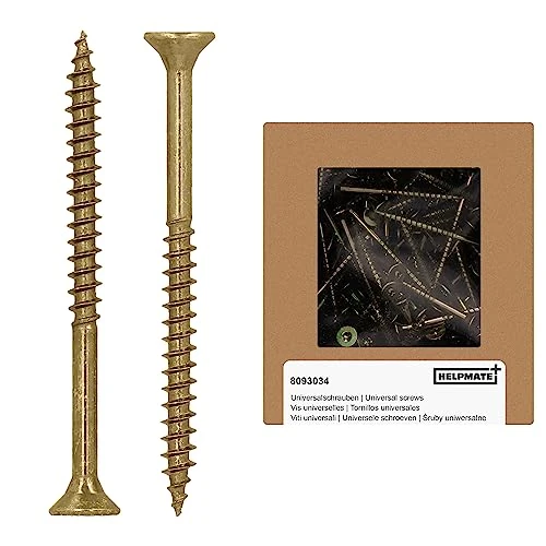 Zeitlich begrenztes Angebot: HELPMATE – Holzschrauben Senkkopf 4,5x60 mm – gelb passiviert – 125 Stück von 9.56 € auf 9.56 € (0.00% Rabatt)