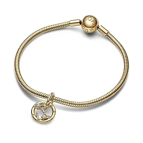 Oferta limitada: Pandora Moments Colgante con diseño del signo Piscis del Zodíaco chapado en oro de 14 quilates con circonitas cúbicas transparentes de 59.00 € a 59.00 € (ahorro 0.00%)