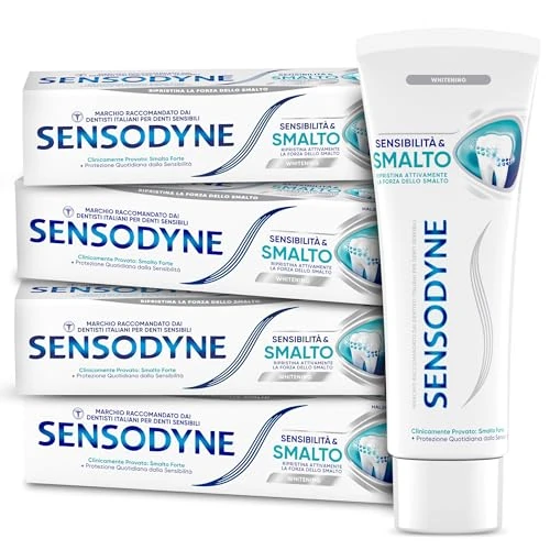 Begrenztes Angebot: Sensodyne Sensitivity Zahnpasta & Whitening Nagellack, für empfindliche Zähne, starker Nagellack, Aufhellungseffekt*, frischer Minzgeschmack, Maxi-Format 4 x 75 ml von 21.38 EUR auf 21.38 EUR (Rabatt 0%)