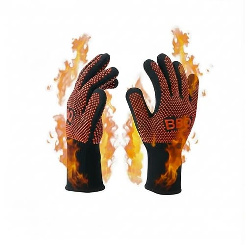 Offre limitée : Nutrichef Gants de Barbecue, Gants de Four Thermiques Anti Chaleur 800°C, Gants de Cuisine Anti Brûlure avec Silicone Antidérapant, Protection Avant-Bras, Pour Cuisson, Grill, Camping, BBQ et Cheminée de 20.86 € à 19.99 € (4% de remise)