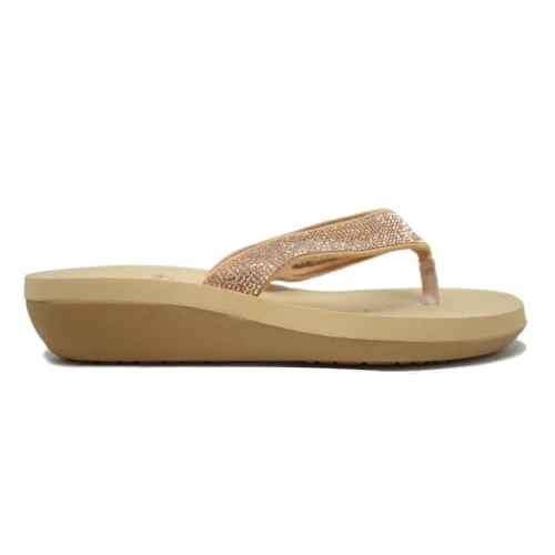 Offerta a tempo: SPICE UP Solari Plat, Sandali con Zeppa Donna, 31018 Dourado, 41 EU - 50% da 49.00 € a 24.37 €