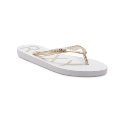 Offre limitée : Roxy Sandales Viva Sparkle, pour femme, Blanc/champagne, 39 EU de 20.00 € à 9.34 € (53% de remise)