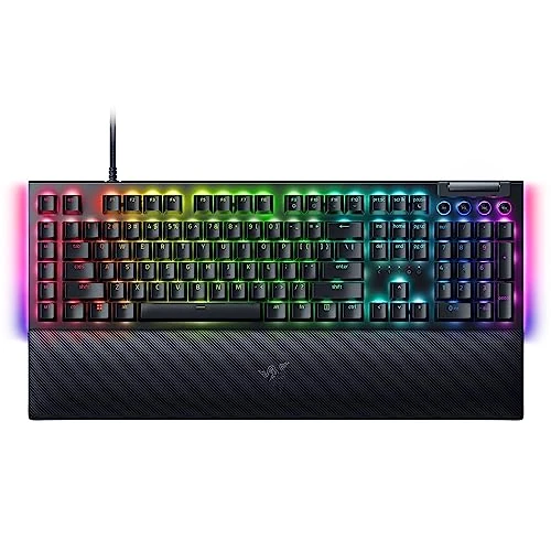 Oferta limitowana: Razer BlackWidow V4 (żółty przełącznik) – mechaniczna klawiatura do gier z Chroma RGB (ciche przełączniki mechaniczne, 6 dedykowanych klawiszy makr, klawisze ABS) Układ US | Czarny z 587.09 zł na 587.09 zł (oszczędź 0.00%)