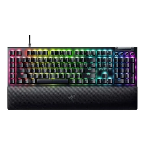 Offerta a tempo: Razer BlackWidow V4 (Yellow Switch) - Tastiera meccanica da gioco Chroma RGB - Linear Yellow Switches - 6 tasti macro - Tasti Doubleshot ABS - Layout QWERTZ DE | Nero - 9% da 189.99 € a 173.72 €
