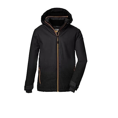 killtec Jongens Ski-jas is een waterdichte/functionele jas met capuchon en sneeuwvanger KSW 177 BYS SKI JCKT, anthracite, 140, 39899-000