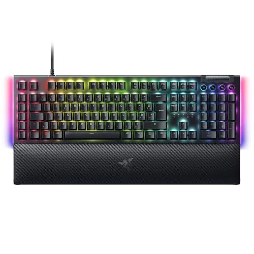 Offerta a tempo: Razer BlackWidow V4 - Tastiera Gaming Meccanica Chroma RGB - Snap Tap - Switch Meccanici Verdi (6 Tasti Macro Dedicati, Tasti ABS a Doppia Iniezione) Tastiera AZERTY | Nero - 9% da 189.99 € a 172.43 €