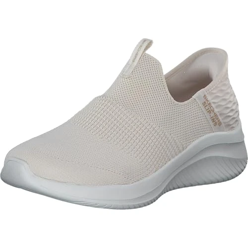 Skechers Damskie buty Ultra Flex 3.0 Cozy Streak Sneaker, Naturalne wykończenie z dzianiny, 37 EU