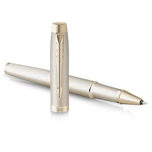 Offerta a tempo: Parker IM monocromatica Penna roller | inchiostro nero | finitura e puntale champagne | punta fine | confezione regalo - 46% da 56.43 € a 30.59 €