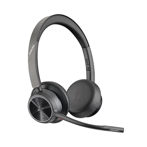 Oferta limitada: Auriculares inalámbricos Poly Voyager 4320 UC - Audífonos estéreo con micrófono de brazo con cancelación de ruido - Conexión Bluetooth a PC/teléfono móvil - Funciona: Teams (certificado), Zoom y más de 149.99 EUR a 119.99 EUR (ahorro 20%)