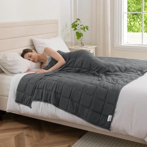 Limitiertes Angebot: Good Nite Gewichtsdecke für Erwachsene, Stressabbau-Therapiedecke, schwere Decke für ruhige Sinne (Grau, 8 kg, 150 x 200 cm) von 46.99 EUR auf 42.97 EUR (Spare 9%)