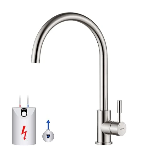 Offerta a tempo: GRIFEMA Irismart G4008-98 - Rubinetto da cucina a bassa pressione, miscelatore per lavello a risparmio energetico, in acciaio inox - 23% da 34.99 € a 26.80 €