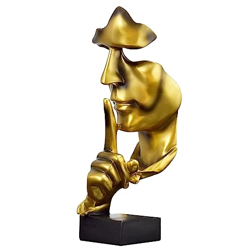 Oferta limitada: Moaobooh Escultura decorativa, moderna escultura abstracta minimalista artesanal, decoración de salón, armario de vino, dormitorio, habitación, decoración de oficina (dorado) de 24.99 EUR a 19.99 EUR (ahorro 20%)
