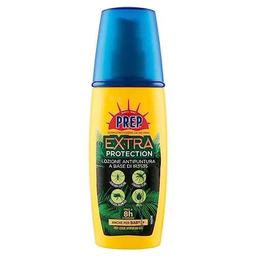 Prep Extra Protection Lozione, fino a 8 Ore di Protezione da Zanzare e Zecche, per Adulti e Bambini 1+, 12 Unità