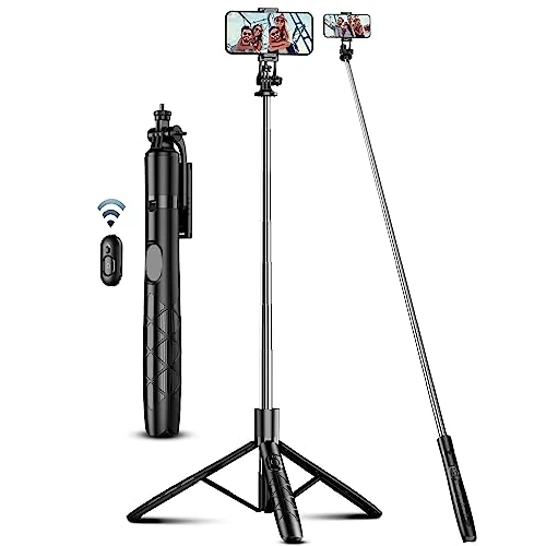 Oferta ograniczona: Statyw na telefon komórkowy 180 cm i kij do selfie, uchwyt na telefon komórkowy z odłączanym pilotem, kompatybilny z iPhone'ami, smartfonami z Androidem i aparatami fotograficznymi z 86.99 EUR na 86.99 EUR (znizka 0%)