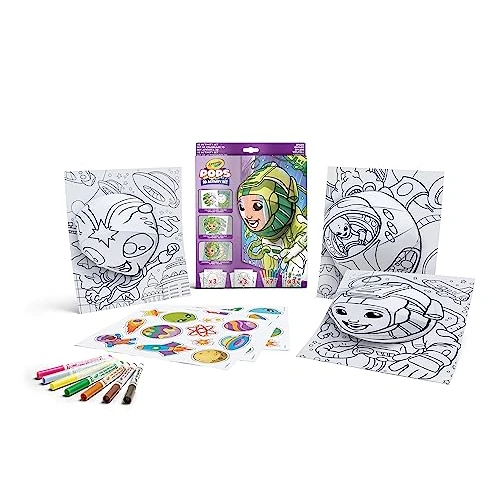 Offerta a tempo: CRAYOLA POPS - Set Attività 3D, per Colorare e Creare disegni in 3D, Attività Creativa e Regalo per Bambini, soggetto Spazio, da 6 anni, 04-2806 - 50% da 9.99 € a 4.99 €