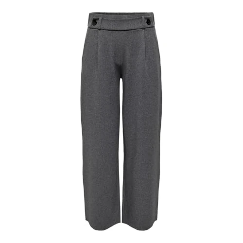 JDY GEGGO - Pantaloni Lunghi Jrs Noos, Medium Grey Melange/Dettagli: Bottoni Neri, 40