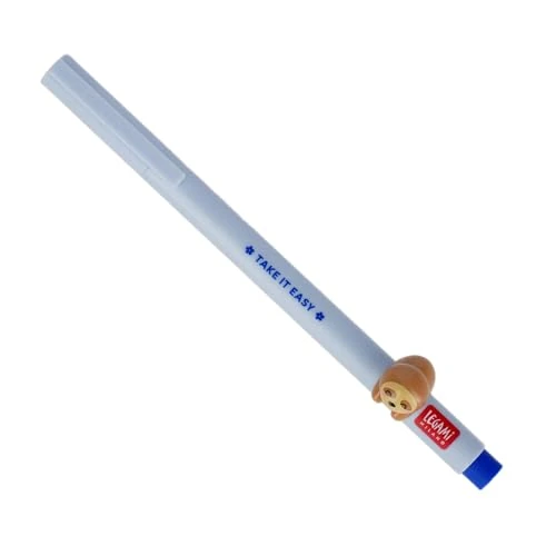 Offerta a tempo: Legami - Penna Gel con Animaletto Decorativo Lovely Friends, Tema Sloth, Evita il Rotolamento, Inchiostro Blu, Animaletto Rimovibile e Ricombinabile, Punta 0,5 mm - 61% da 8.90 € a 3.49 €