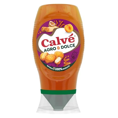 Calvé Salsa Agro & Dolce, Formato 250 ml, Salsa Agrodolce Fruttata, Dolce e Bilanciata, Ideale per Fritti e Finger Food, Senz