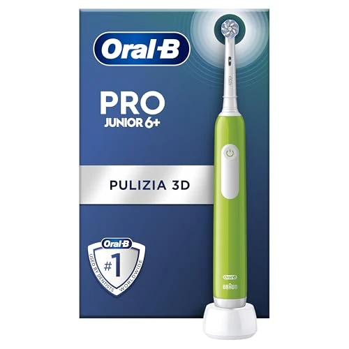 Oral-B Junior Pro 8006540743027 Szczoteczka Elektryczna, Zielony, 1 Sztuka