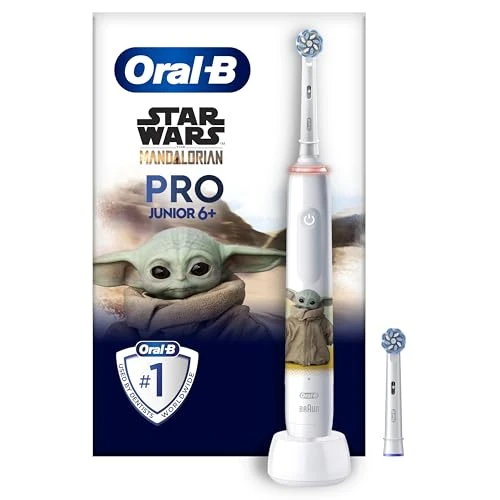 Oral-B Spazzolino Elettrico Ricaricabile Pro Junior Star Wars, 2 Testine, Da 6 Anni In Su. 1 Spazzolino