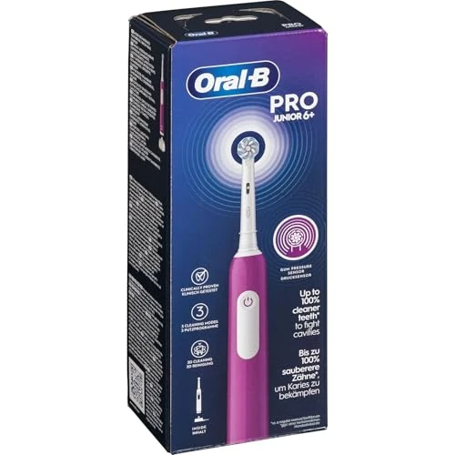 Oferta limitada: Oral-B Pro Junior Cepillo De Dientes Eléctrico, 1 Mango Morado, 1 Cabezal, Diseñado Por Braun, Apto Para Niños Mayores De 6 Años de 49.95 € a 39.99 € (ahorro 20%)