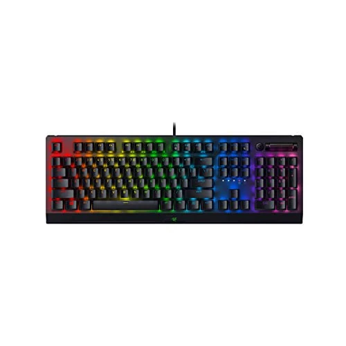 Zeitlich begrenztes Angebot: Razer BlackWidow V4 X - Mechanische Gaming-Tastatur Chroma RGB (Mechanische Green Switches, 6 eigene Makro-Tasten, Doubleshot-ABS-Tastenkappen) QWERTY US-Layout | Schwarz von 149.99 € auf 87.99 € (41% Rabatt)