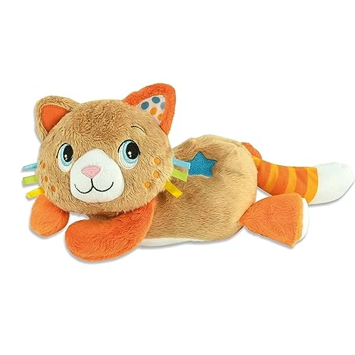 Clementoni - 17876 - Roby Ron Ron - Gatto Peluche Interattivo Che Simula Le Fusa, Melodie E Suoni Della Natura, Sviluppo Multisensoriale, Regalo Neonati, 100% Lavabile (In Italiano, Batterie Incluse)