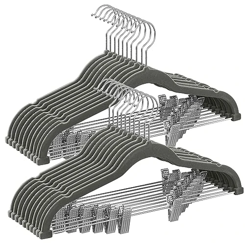 Offerta a tempo: SONGMICS Grucce Pantaloni con Pinze, 20 Pezzi — 30% da 32,99 € a 22,94 €