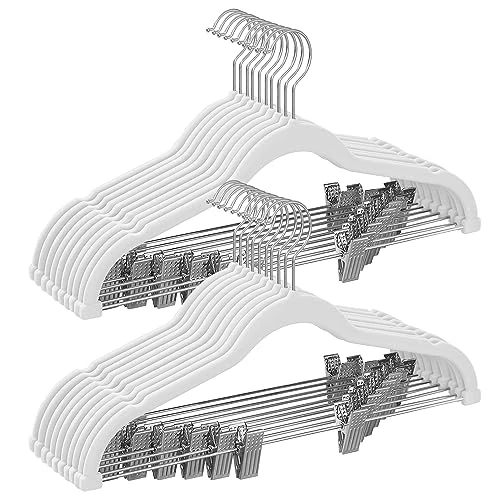 Zeitlich begrenztes Angebot: SONGMICS Kleiderbügel Samt, 20er Set, Rockbügel, 42,2 cm breit, rutschfest von 29.99 € auf 29.99 € (0.00% Rabatt)