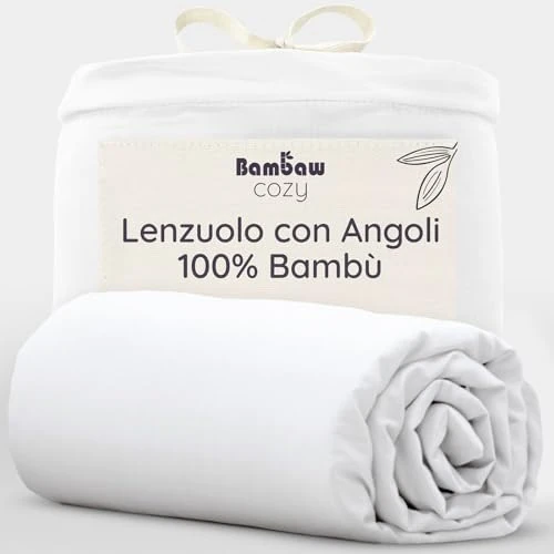 Bambaw – Single Fitted Sheet 90x200 cm, 100% Bamboo Sheets, Single White Fitted Sheet, Soft and Breathable Hypoallergenic Bed Sheet