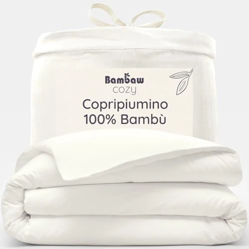 Bambaw – Duvet Cover Super King Size, 260x240 cm, 100% Bamboo Bedding, Cream Duvet Covers, Soft Summer and Winter Duvet Covers - Ivory