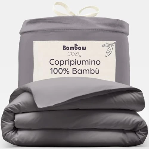 Oferta limitada: Bambaw Funda Nordica 260 x 240 cm Bambu, Funda Nordica Cama 180/200 cm, Sabanas de Bambú Termicas, Sabanas Antiacaros y Antialergicas para Todo el Año, Certificado Oeko-Tex (Gris Oscuro) de 99.99 EUR a 89.99 EUR (ahorro 10%)