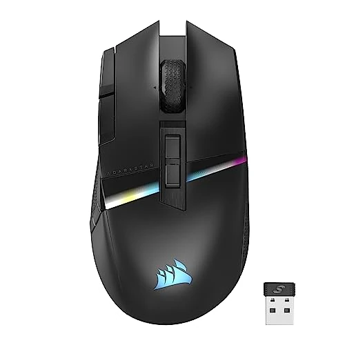 Limitiertes Angebot: Corsair DARKSTAR Wireless MMO/MOBA Gaming-Maus - 26.000 DPI - 15 Programmierbare Tasten - Bis zu 80 Stunden Akkulaufzeit - iCUE-Kompatibel - PC, PS5, PS4, Xbox - Schwarz von 169.99 EUR auf 71.72 EUR (Spare 58%)